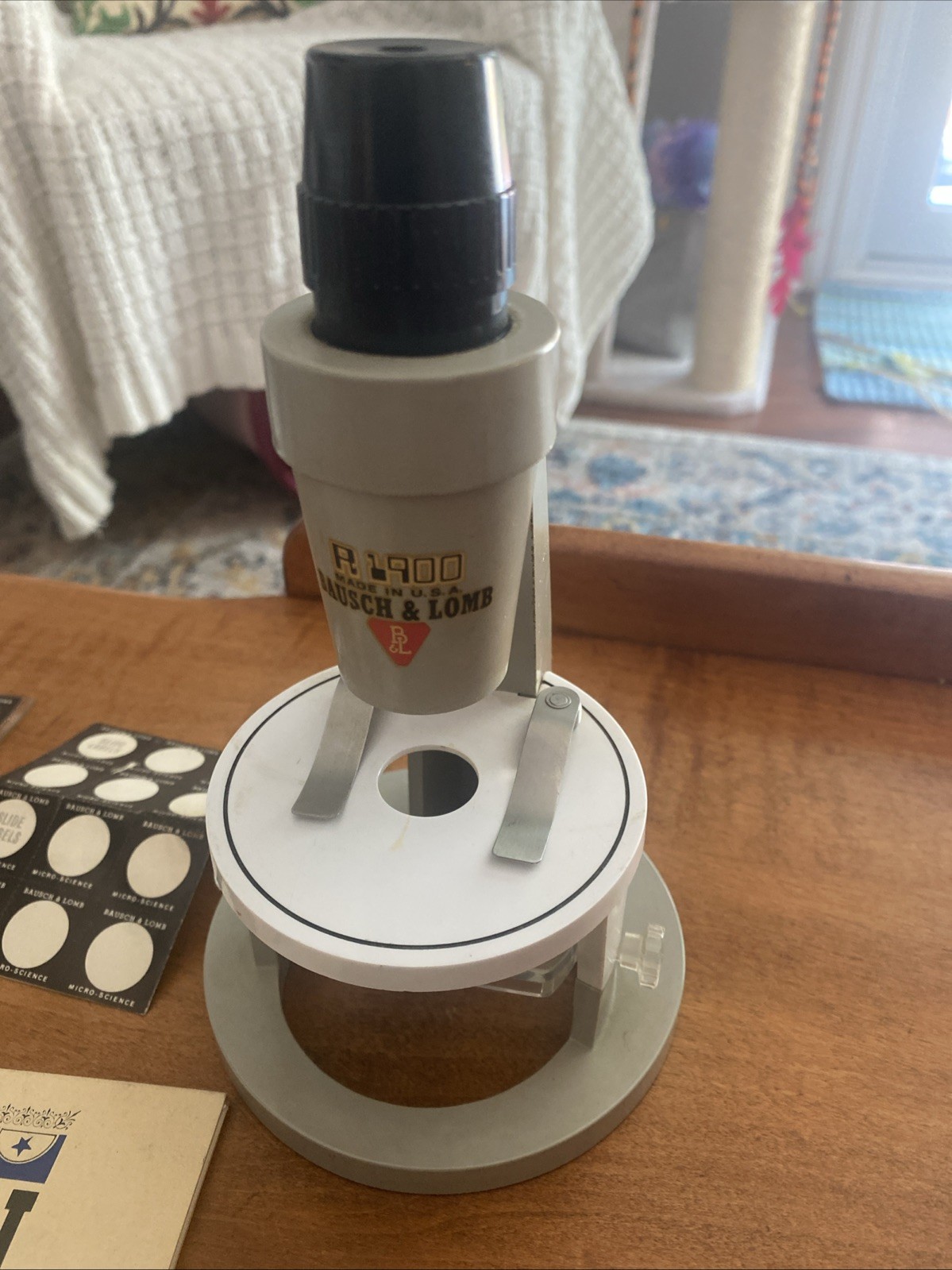 R1900 Bausch and Lomb Microscope, Slides and Booklets