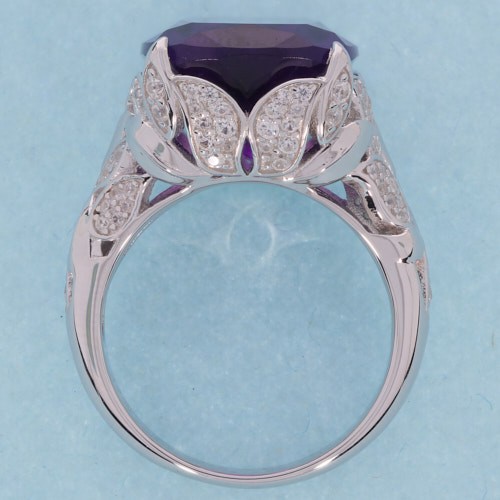Sterling Silver Semi Mount Ring Setting Cushion CU 18X13mm