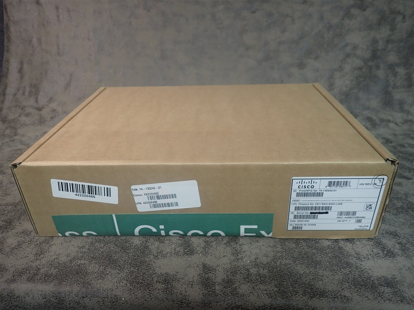 Cisco C9115AXI-EWC-I Embedded Wireless Controller on C9115AX Access Point (D11)