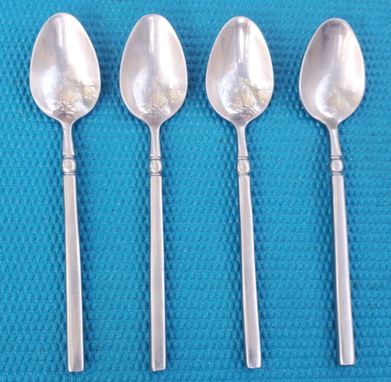 4-Hampton Dominique-Frosted TEASPOONS 6 3/8"