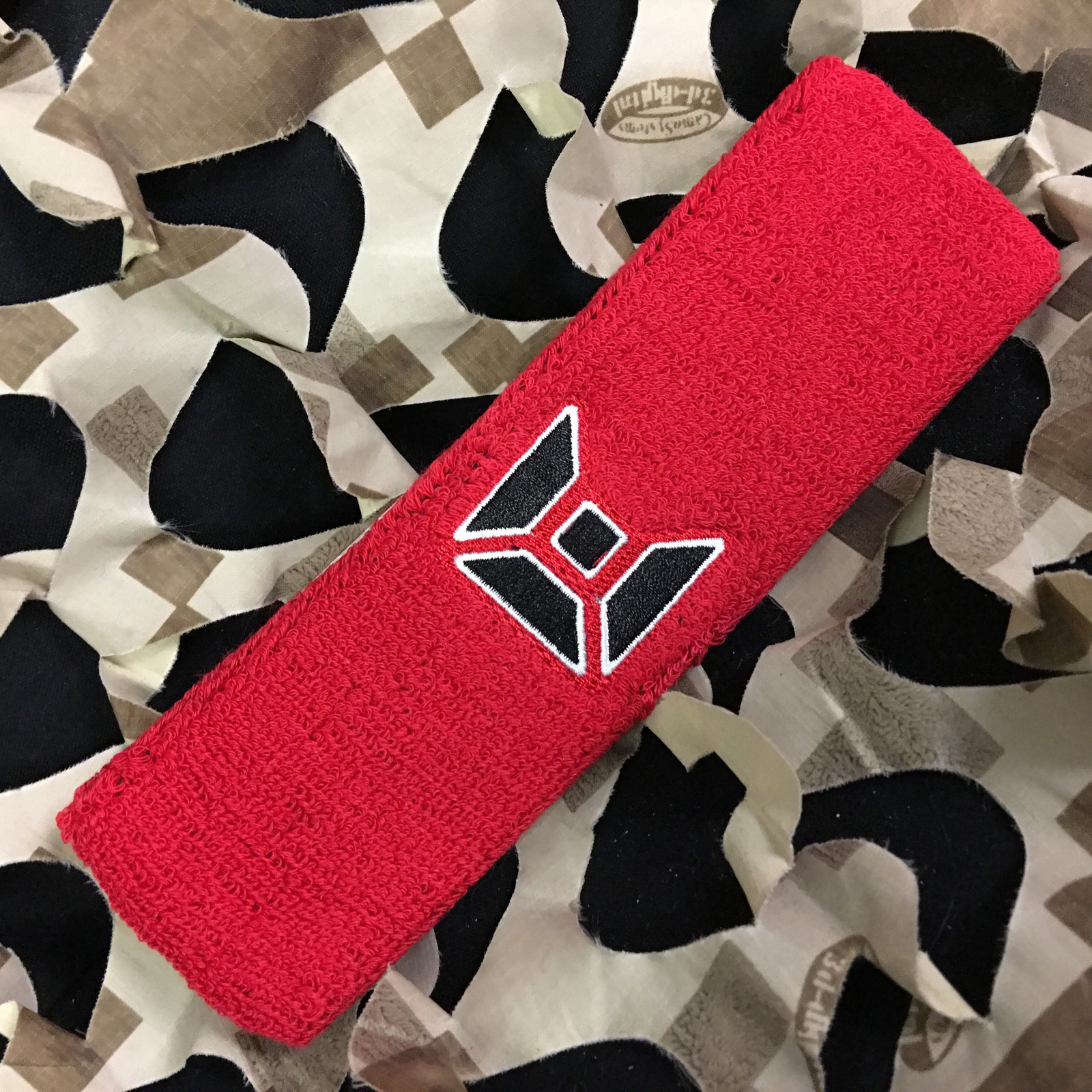 NEW Exalt Paintball Padded Sweatband Headband Head Sweat Band - Red/Black