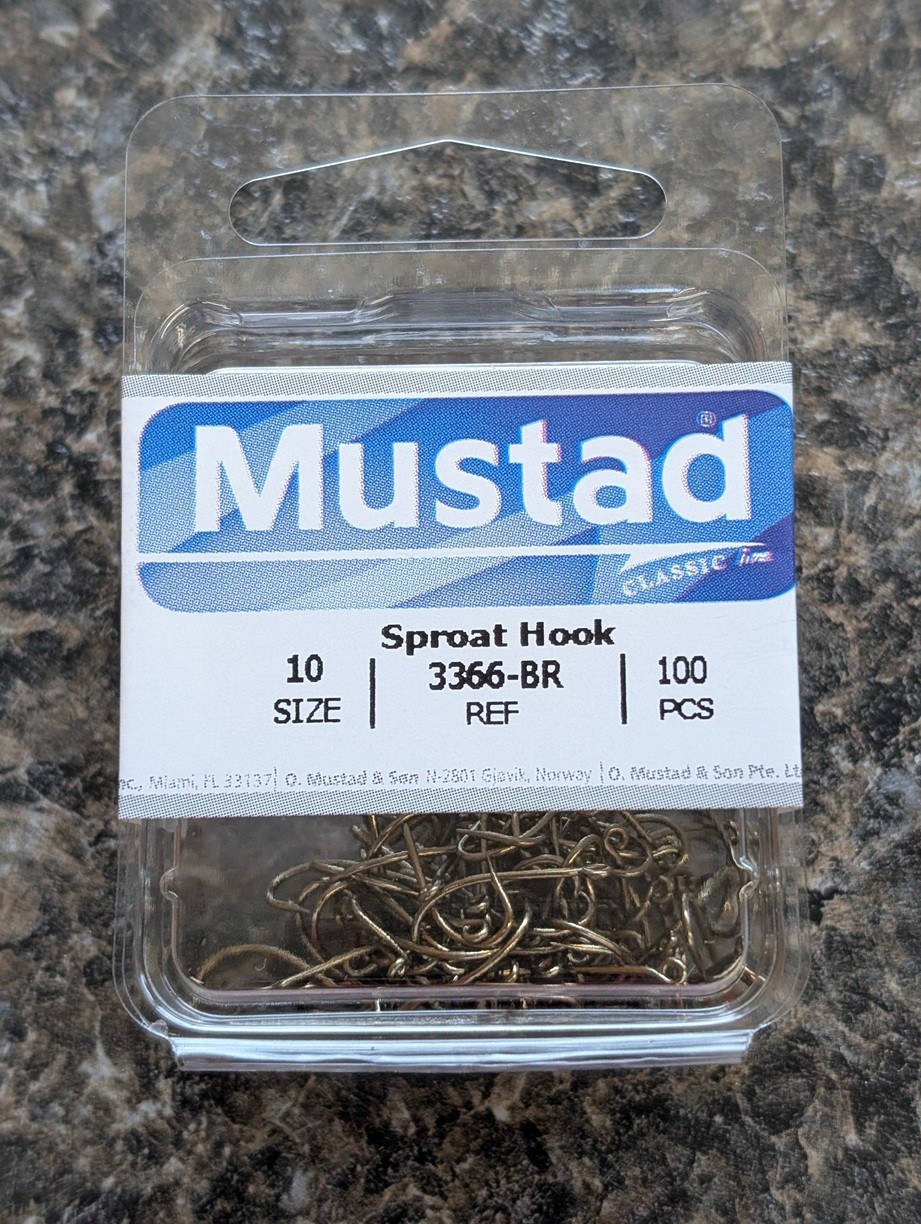 Mustad 3366BR Sproat Hook Bronze - Size 10 - Fly Tying Hooks