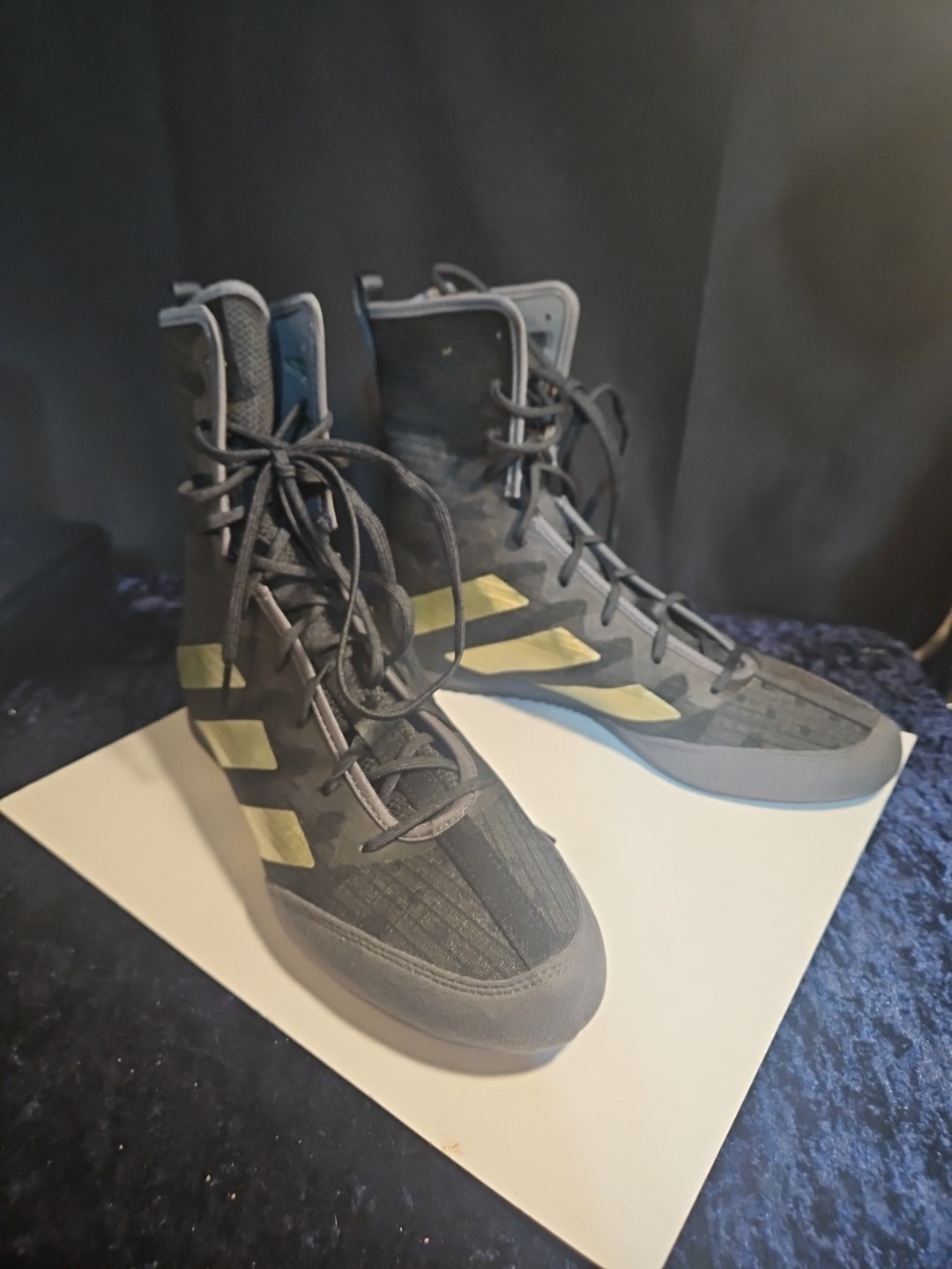 ADIDAS BOX HOG 4 BOXING BOOTS GZ6116 BOXING SHOES UNISEX KIDS SHOES SZ 6 @E