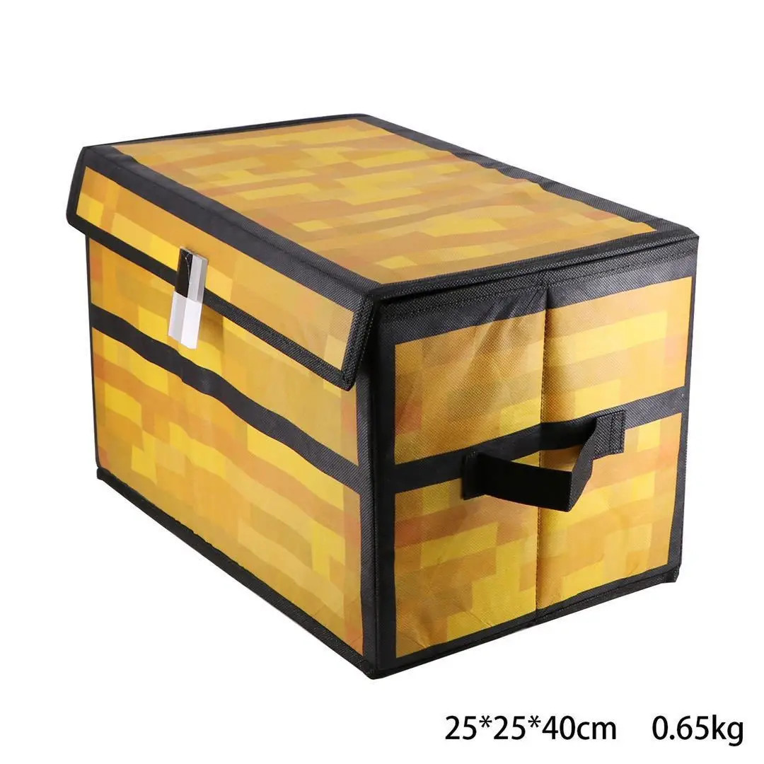 Pixel Style Storage Chest Large Capacity Foldable Fabric Box with Handles Dustpr