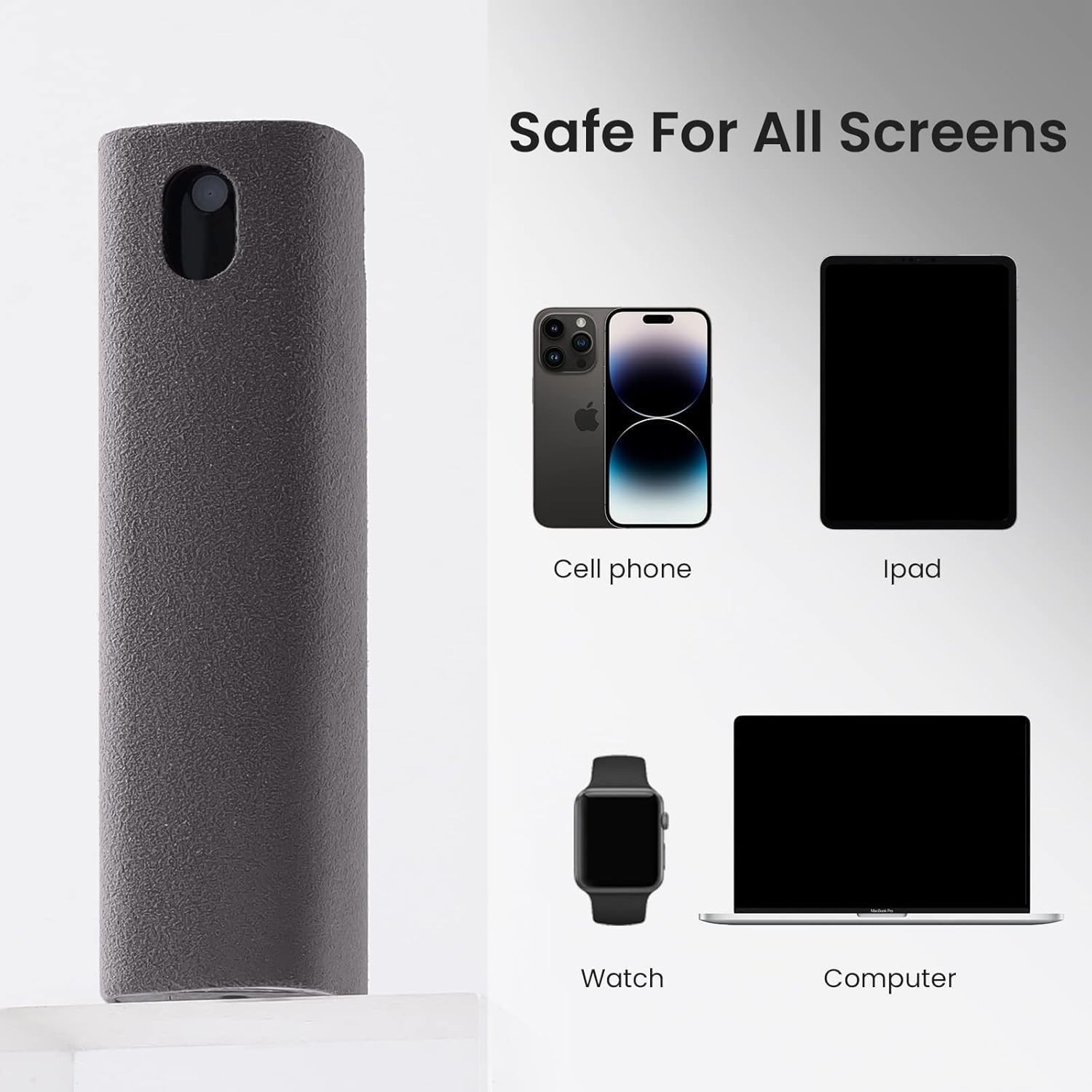 All-in-One Screen Cleaner: 2-in-1 Mist Spray & Microfiber for Quick Cleans