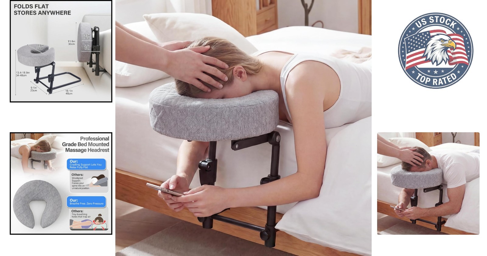 Ergonomic Portable Headrest for Couples - Memory Foam Cradle & Adjustable Design