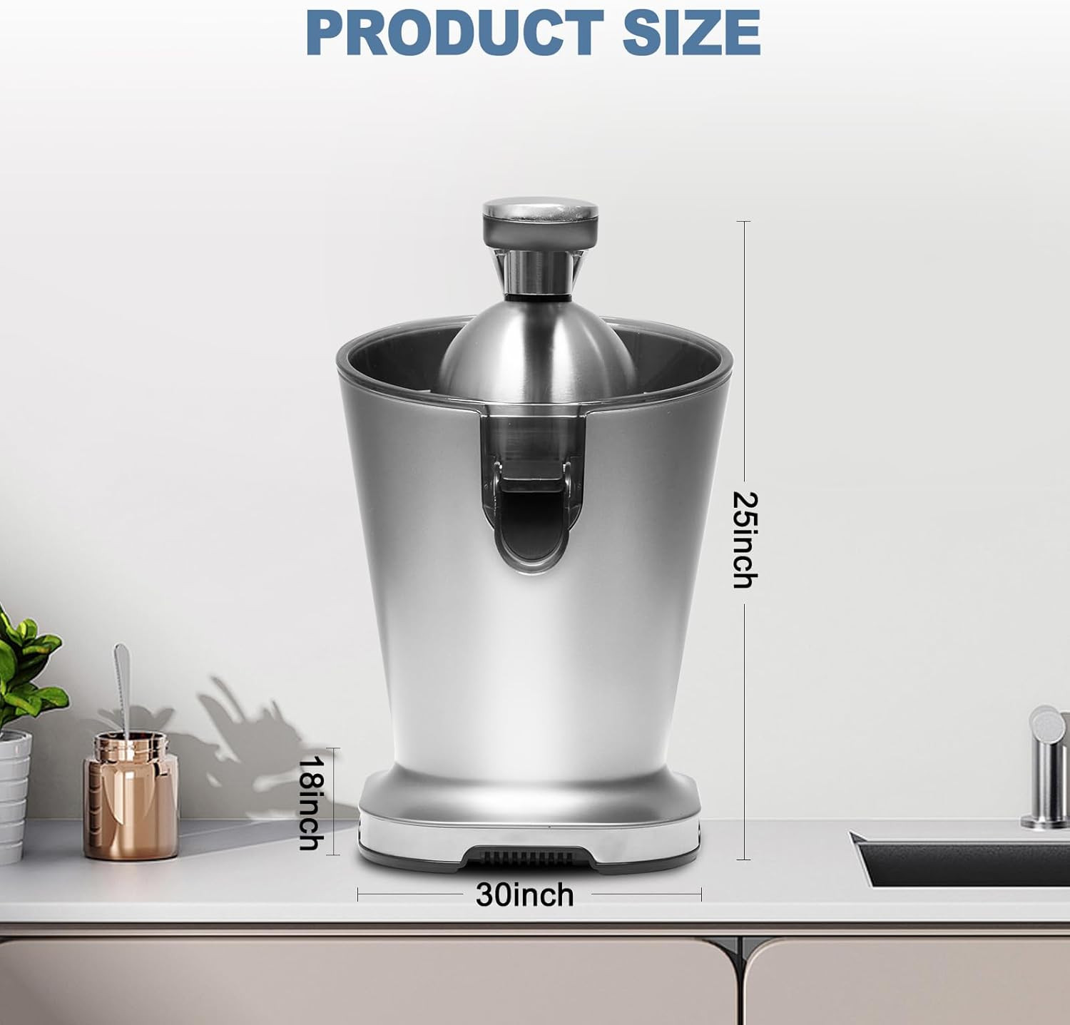 Electric Citrus Juicer, Automatic Orange Juicer Machine & Lemon Squeezer with On