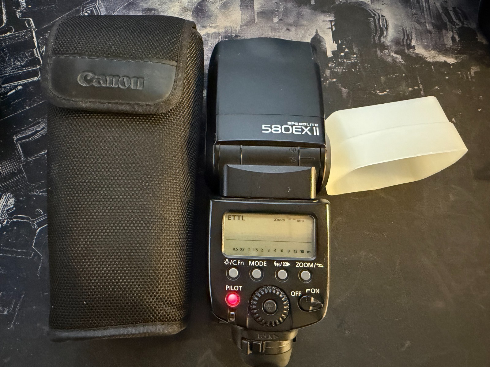 Canon Speedlite 580EX II Shoe Mount Flash for  Canon with diffuser