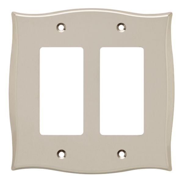 Llylah Double Décor Switch Plate - Vintage Nickel (144040)