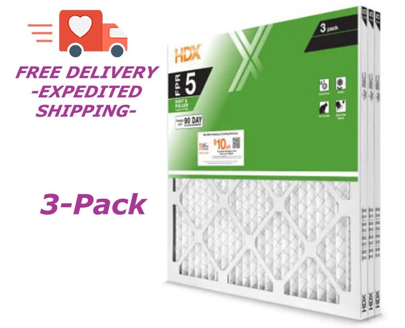 3-Pack Standard Pleated Air Filter 14x14x1 Air Filters Replacement FPR 5 MERV 8