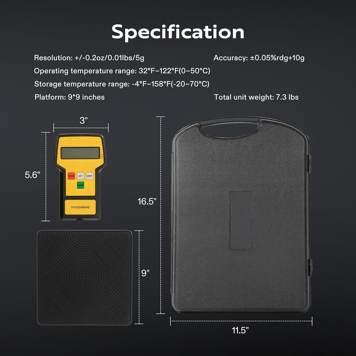 220 LBS High Precision Electronic Digital Refrigerant Charging Weight Scale with
