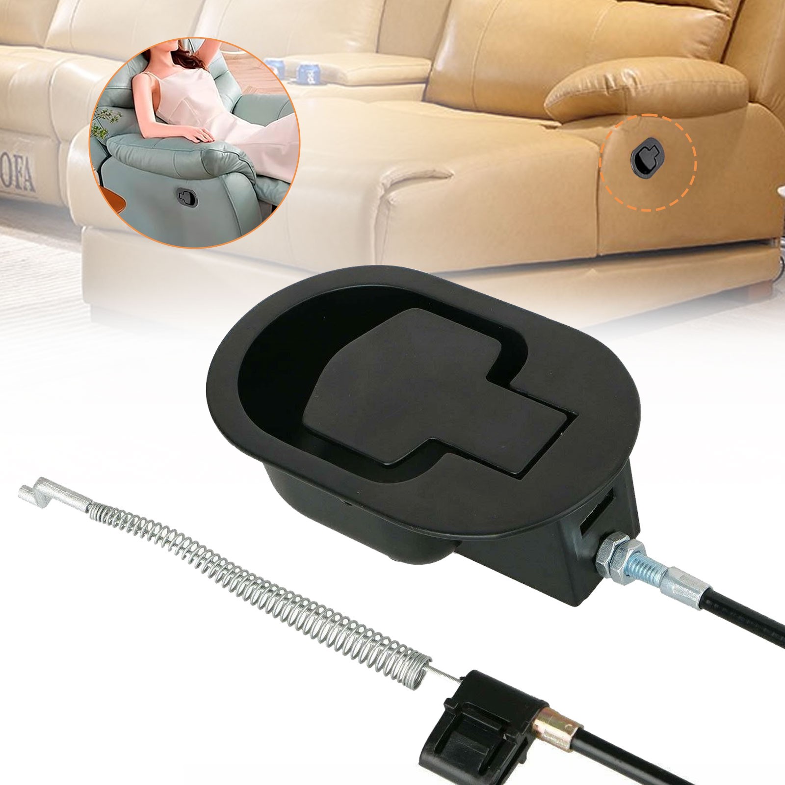 Universal Sofa Recliner Release Pull Handle Replacement Chair Couch Cable Lever