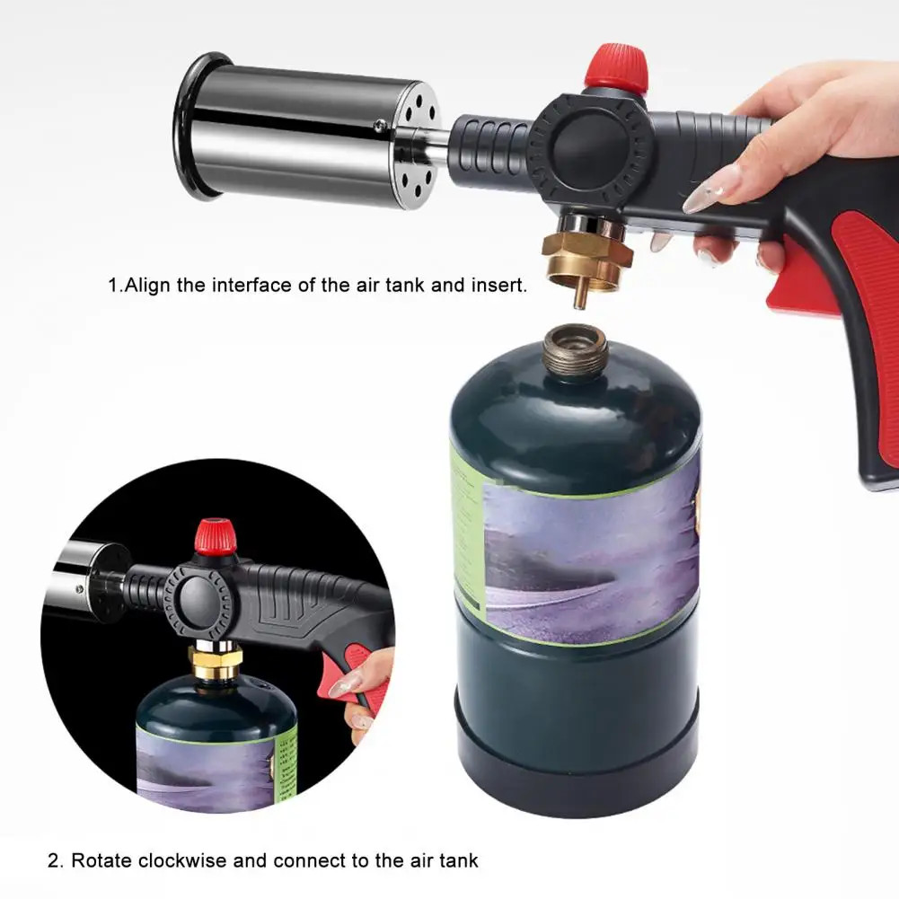 Powerful Propane Torch Gun Kitchen Cooking Searing Charcoal Camp Fire Starter US