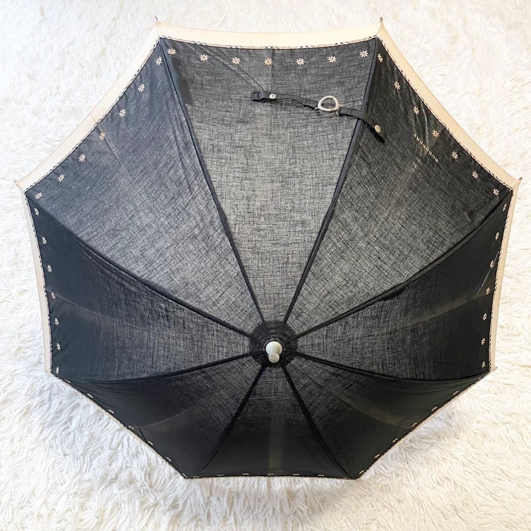 Burberry Nova Check Floral Embroidered Parasol Wood Handle Sun Umbrella