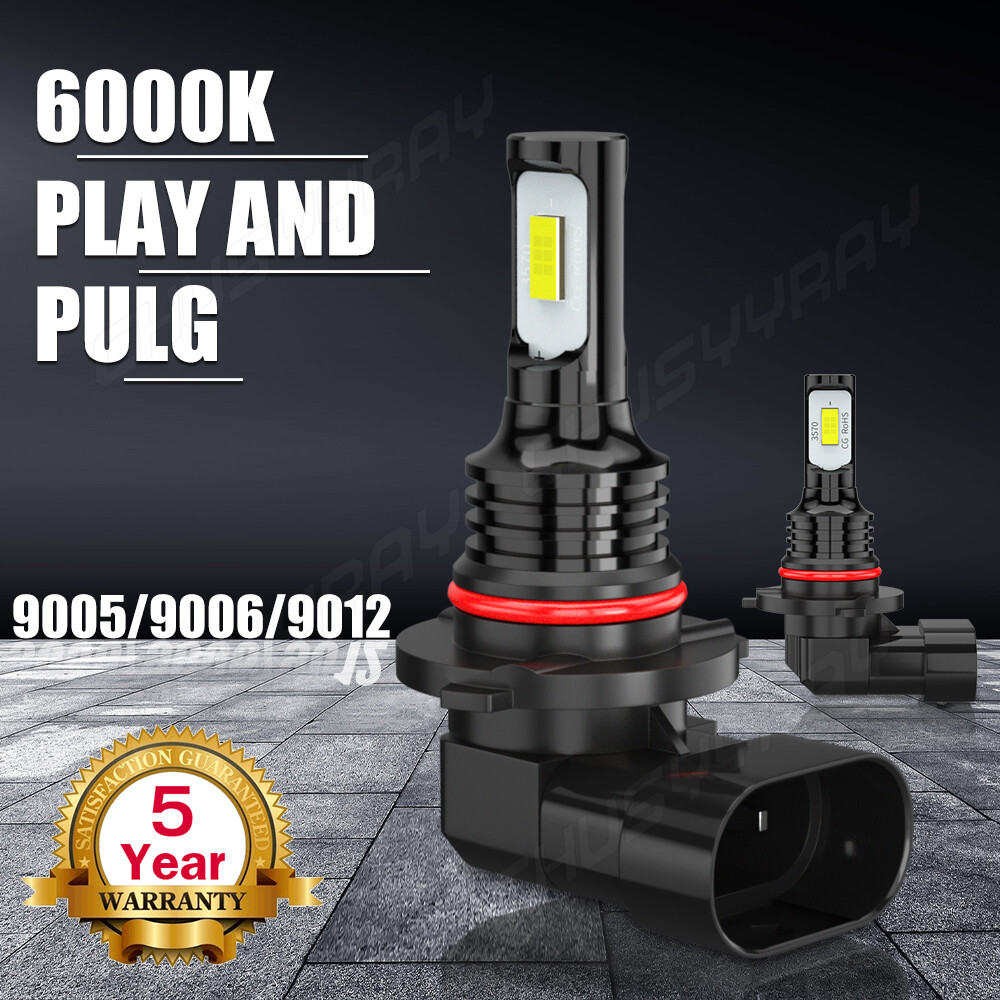 9012 LED Headlight Conversion Kit High/Low Beam Bulbs Super White Light USA Ship