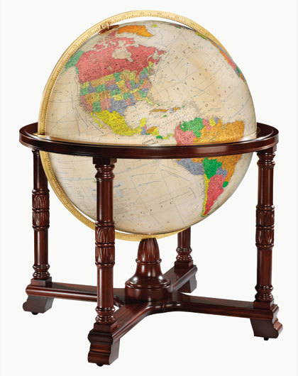 Replogle Diplomat Illuminated 32 Inch Floor World Globe, Antique