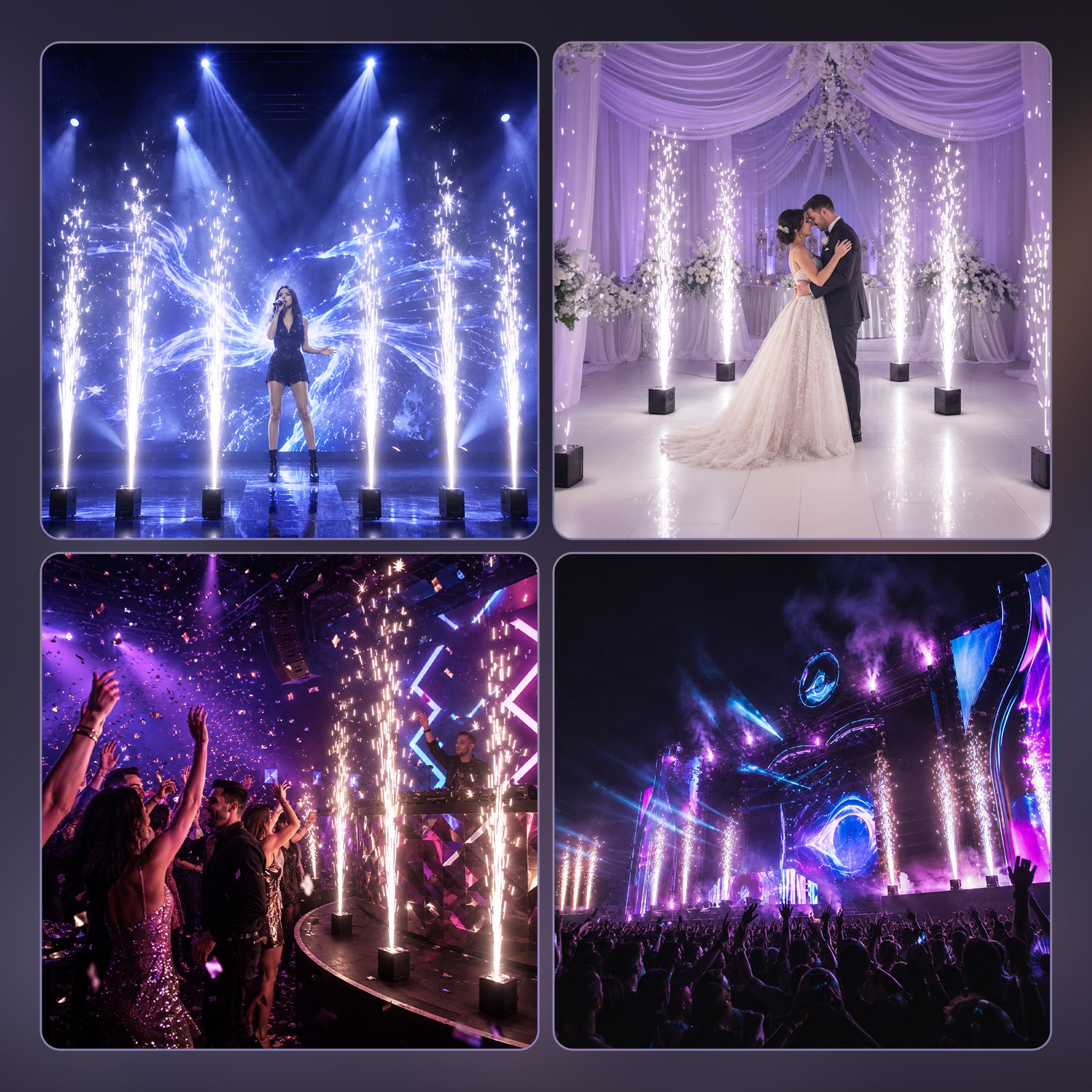 Electronic Spark Machine 800W Stage Effect Machine Firework for DJ Party Wedding