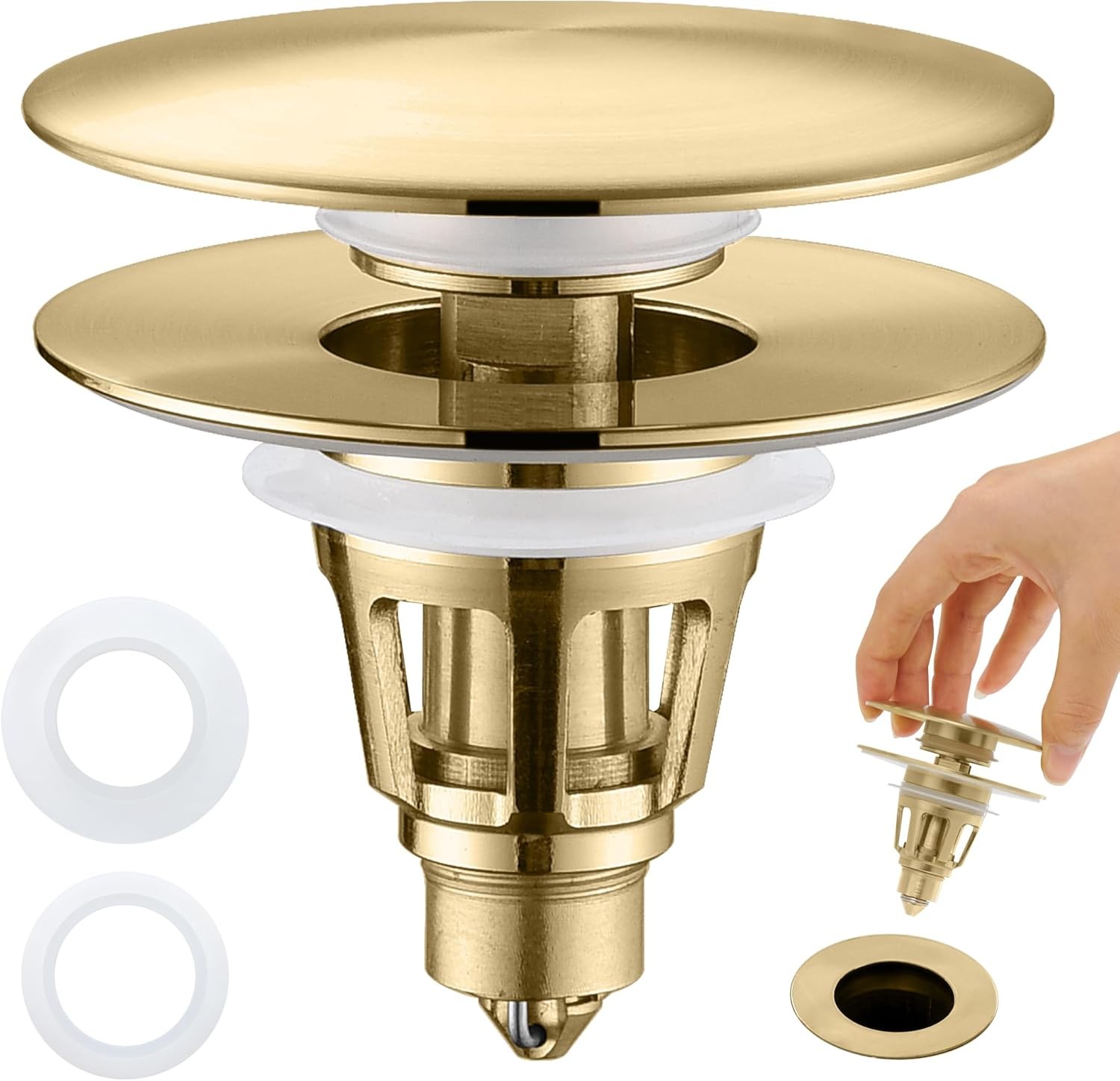 Universal Bathroom Sink Sper -  Up Sink Drain Sper, Push Button