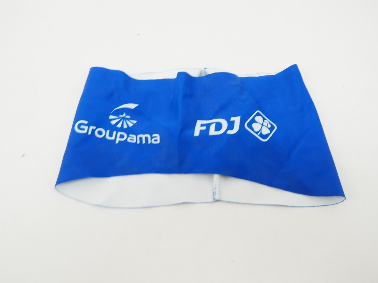 ALE Cycling Fleece Lined Headband Unisex One Size Blue/ White FDJ Groupama Team