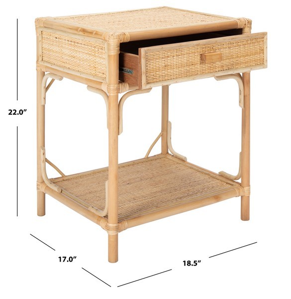 Safavieh ROYA 1 DRWR 1 SHELF NIGHTSTAND, Reduced Price 2172779512 NST4005A