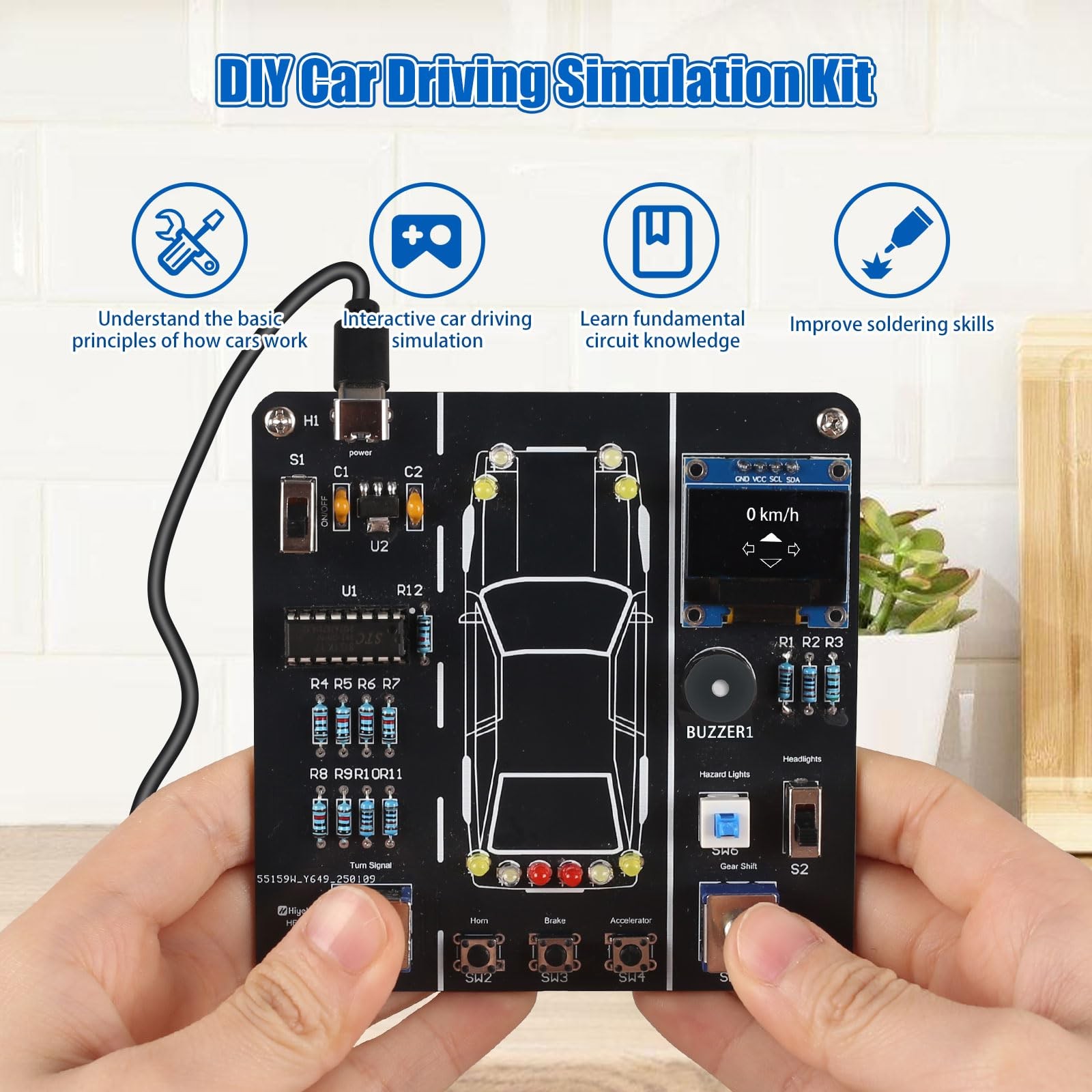 MIOYOOW DIY Car Driving Simulation Soldering Practice Kit, Electronics Projec...