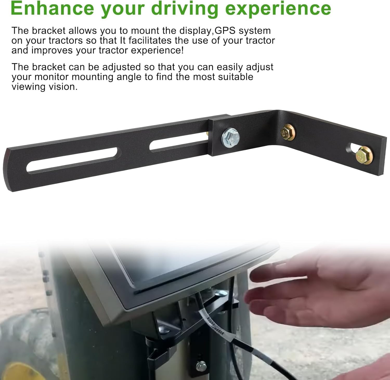 Versatile Monitor Mounting Bracket for Enhanced Tractor Display Functionality