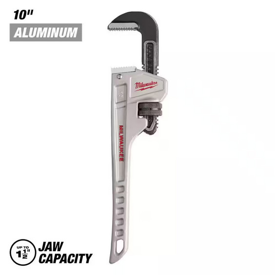10 in. Aluminum Pipe Wrench – Lightweight Durable Plumbing Tool