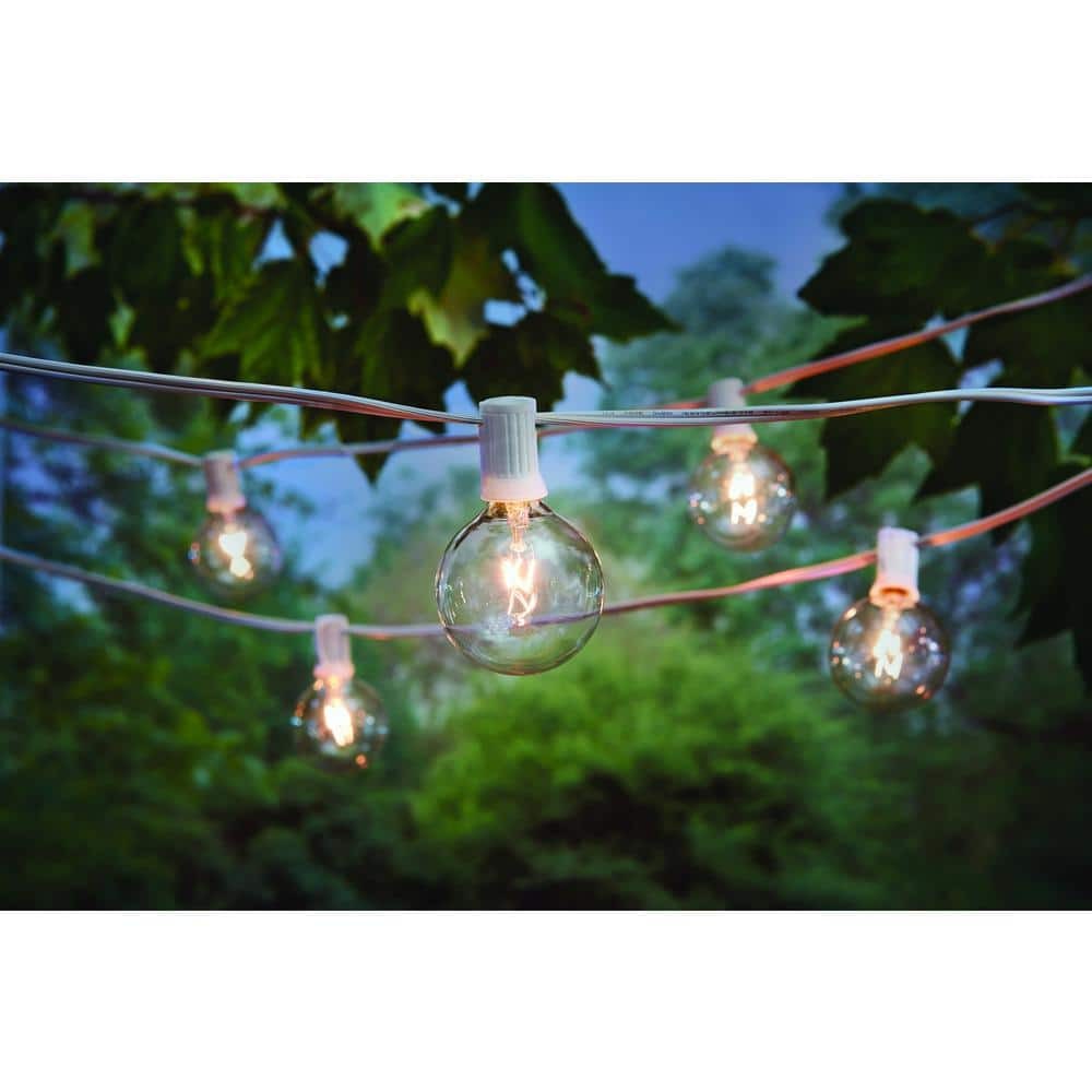Hampton Bay 12-Light 12 ft Indoor/Outdoor G50 Bulb String Light Plug-In