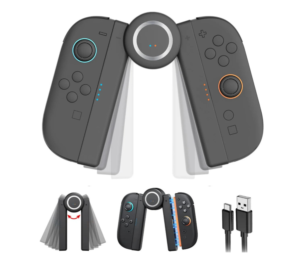 4 N-S Nintendo Switch 2 JOYPAD Charging Grip 5 Adjustable Rotation Settings NEW