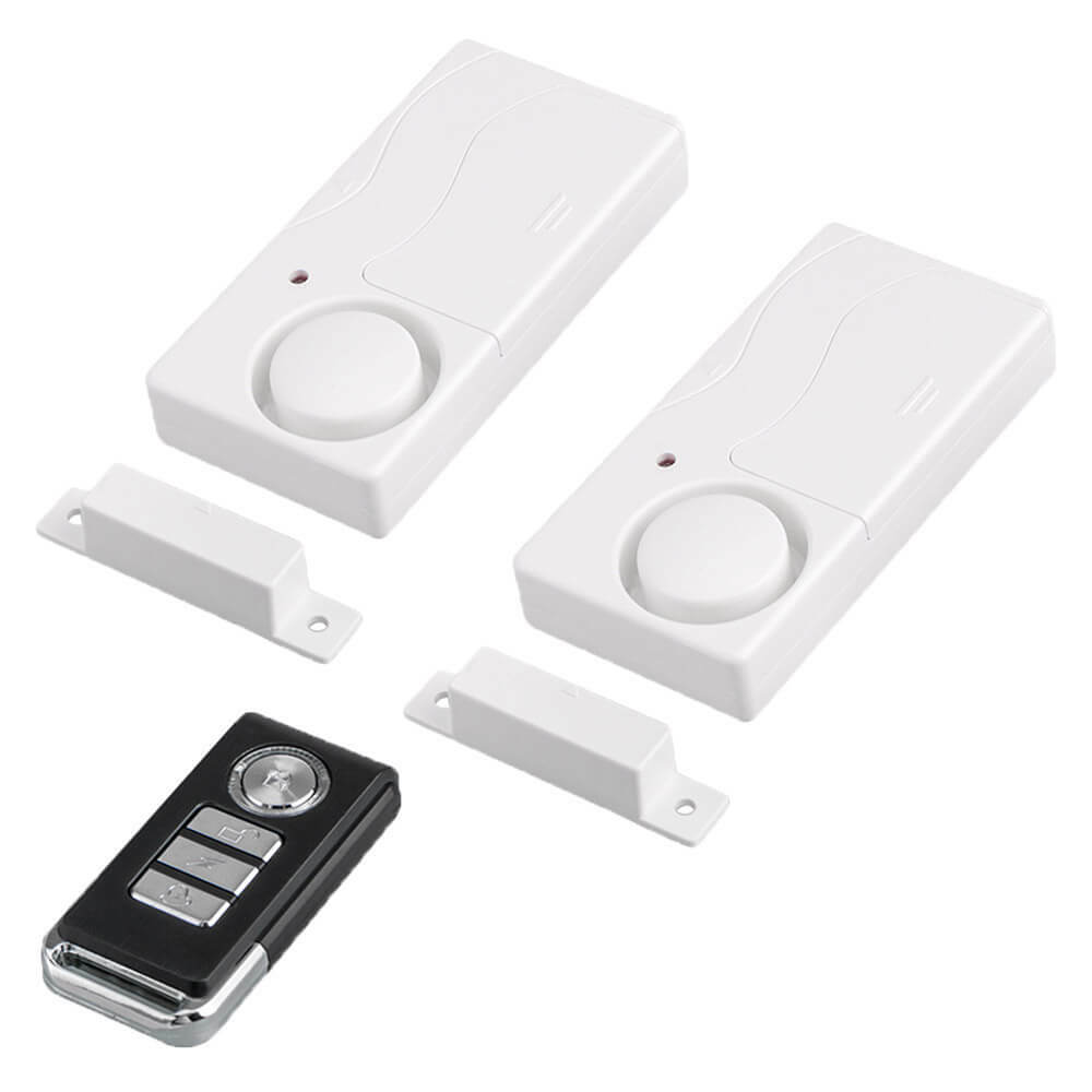2x Loud 105dB Wireless Door Window Sensor Alarm Anti-Theft Home Security Chime