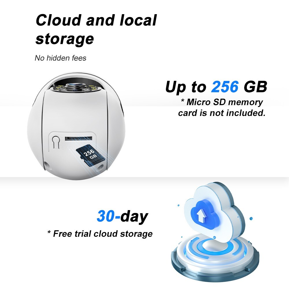 Light Bulb Camera 5MP IP 360° CCTV Camera WiFi IR Smart Home Wireless Security