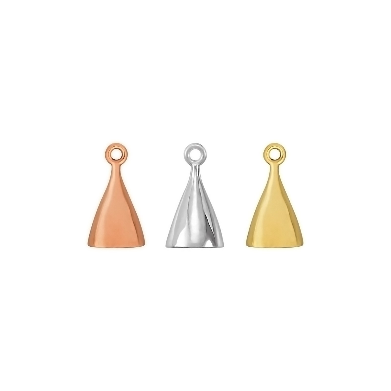 10K 14K 18K Gold & Silver 16x8 mm Briolette Dangle