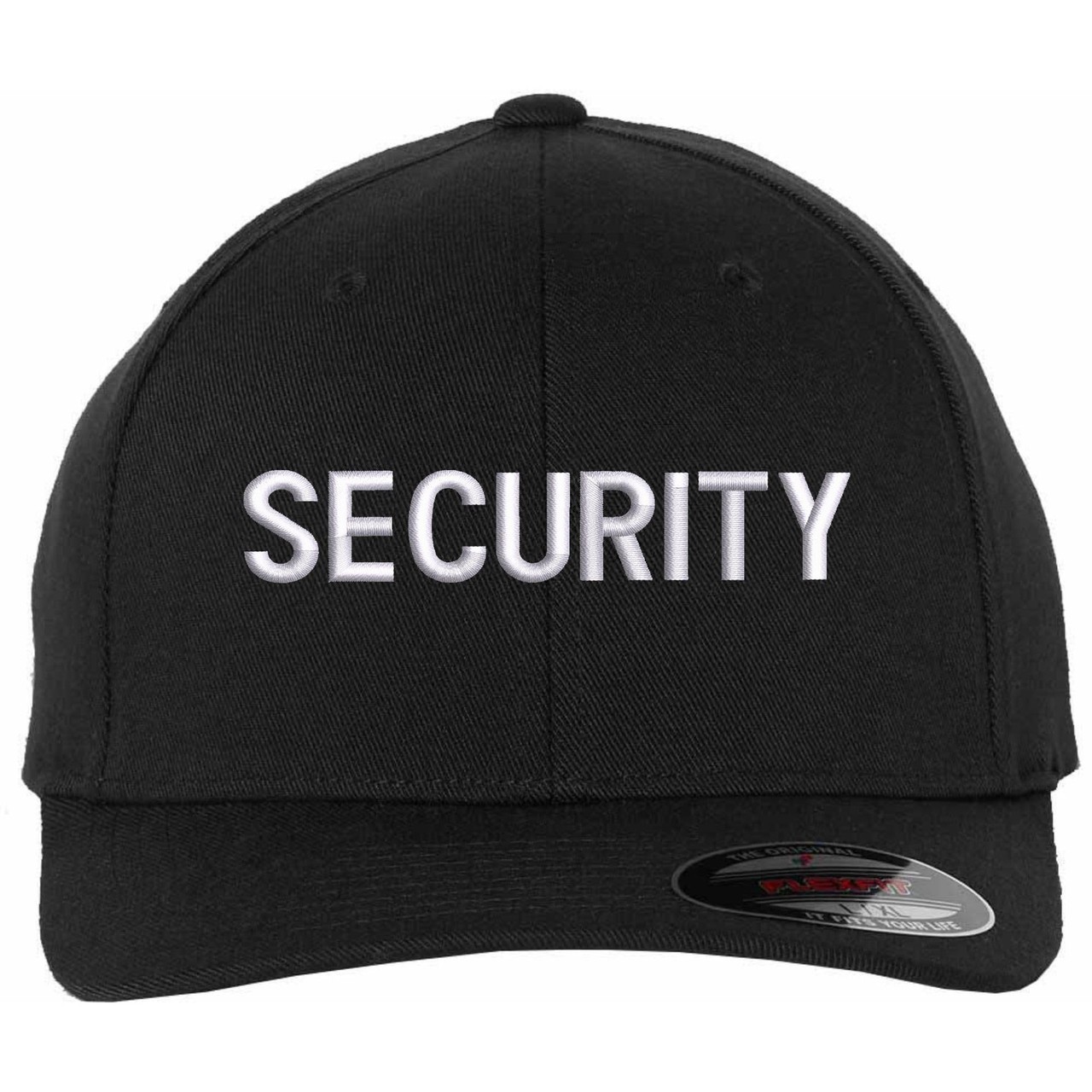 SECURITY Fitted Baseball Hat Uniform Guard Officer Pro-Formance Flexfit Cap