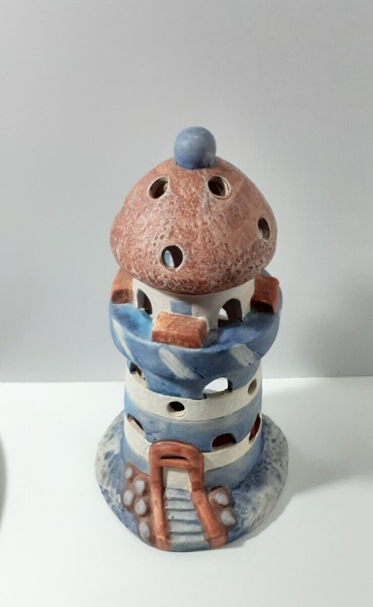 Nautical Lighthouse Ceramic Tealight Candle Holder Ornament By Advanced Giftline