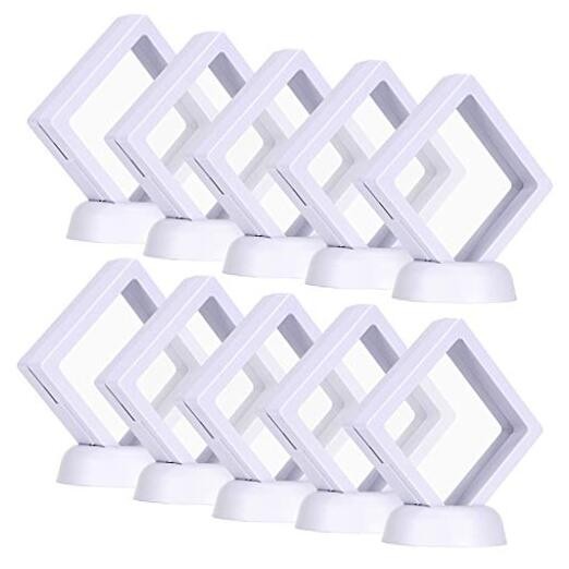 Skelang 10-Pack 3D Floating Display Case Display Box Coins Display Stand
