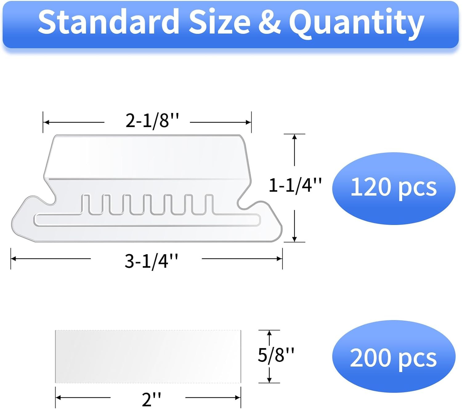 Hanging File Folder Tabs, 120 Pcs File Folder Tabs and 200 Pcs Inserts, File Tab