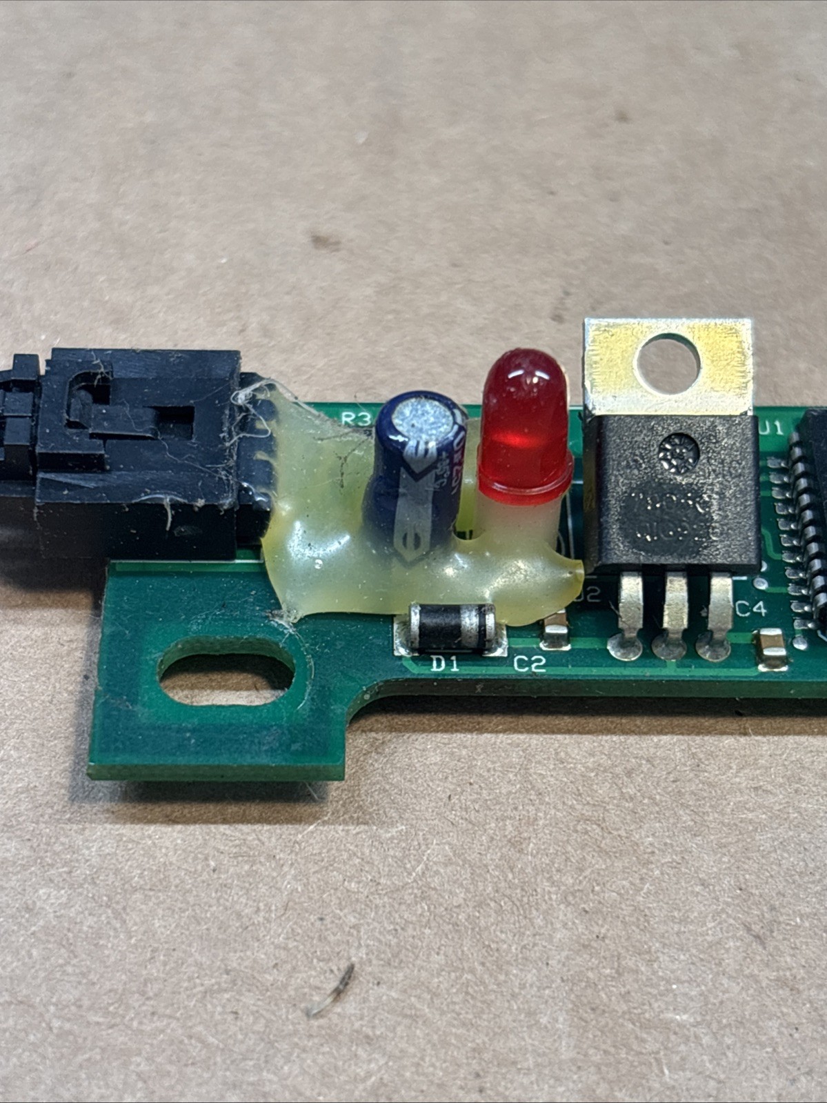Dixie Narco 501E S2D vending display board with 4 segments