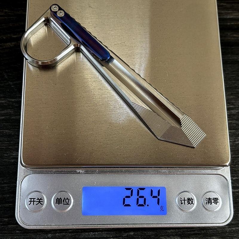 EDC Titanium Pry Bar Crowbar Wrench with Pocket Clip Outdoor Camping Multi Tools