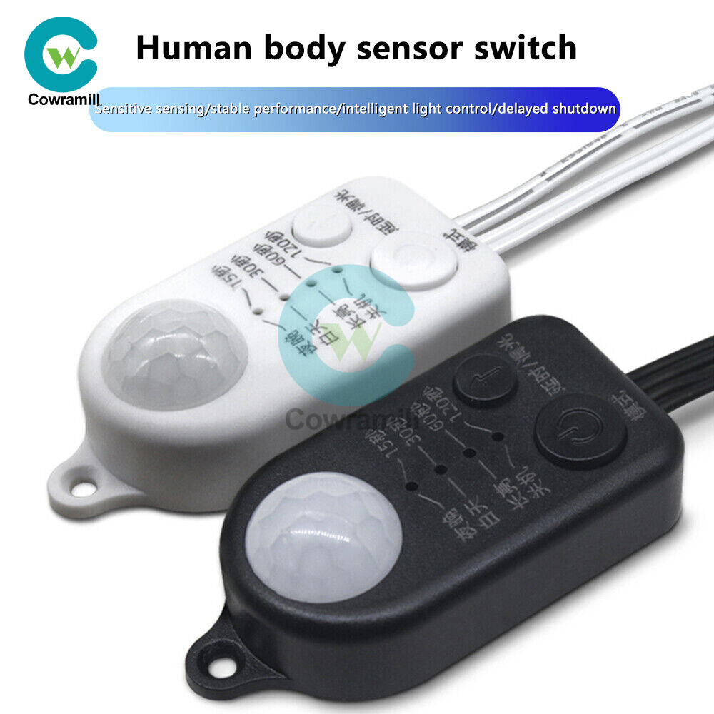 DC 5V-24V 5A PIR Infrared Motion Sensor 120° Detection Light Control Switch -