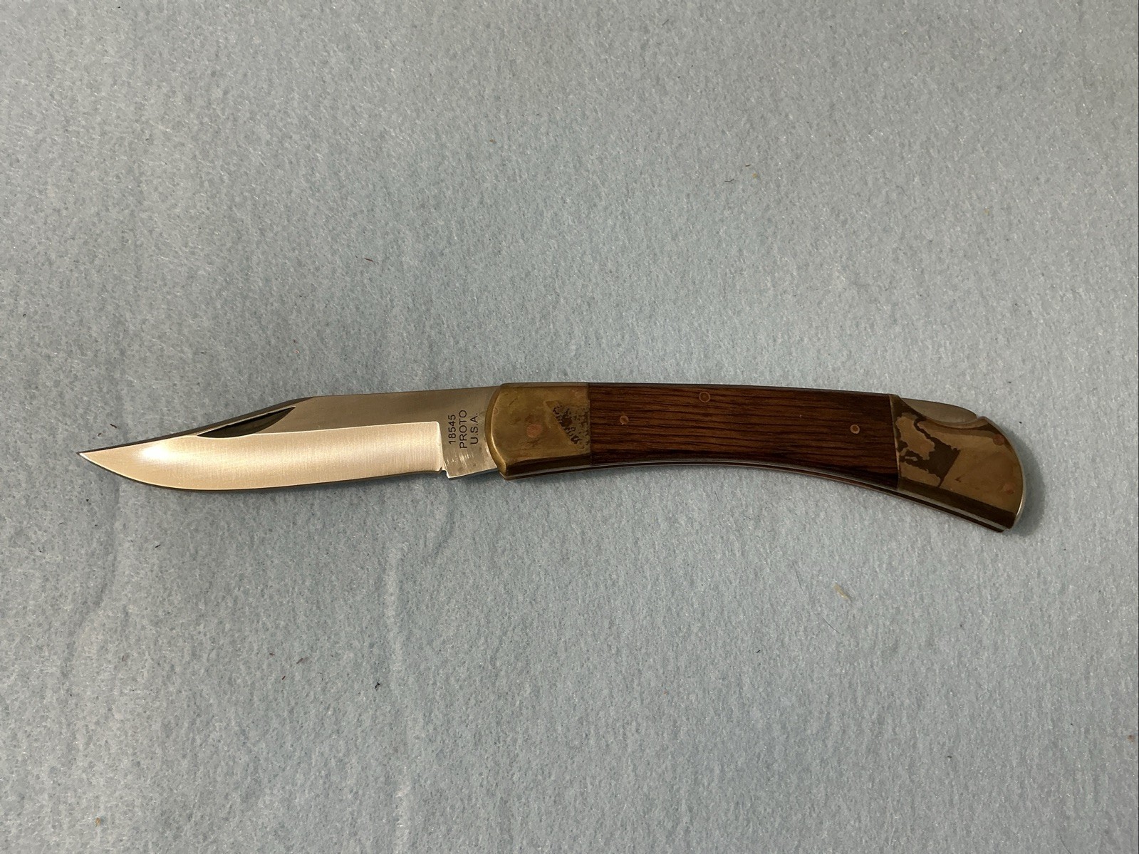 Vintage Stanley Proto 18545 Folding Lock Back Knife &leather Sheath NIB