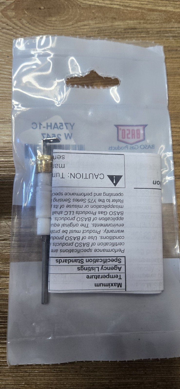Lennox Flame Sensor BASO Y75AH-1C (LE39F95)