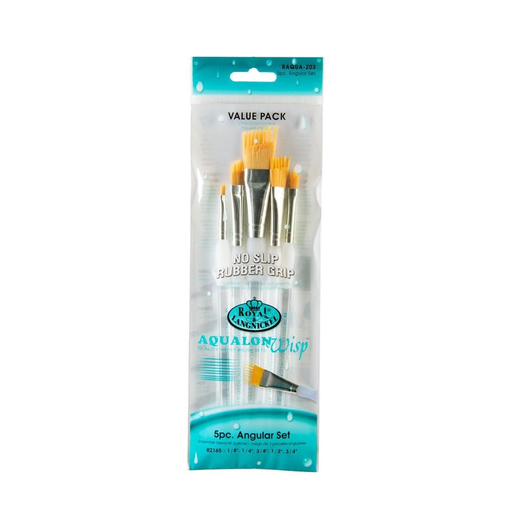 Aqualon Wisp Angular Artist Brush Set, 5-Piece