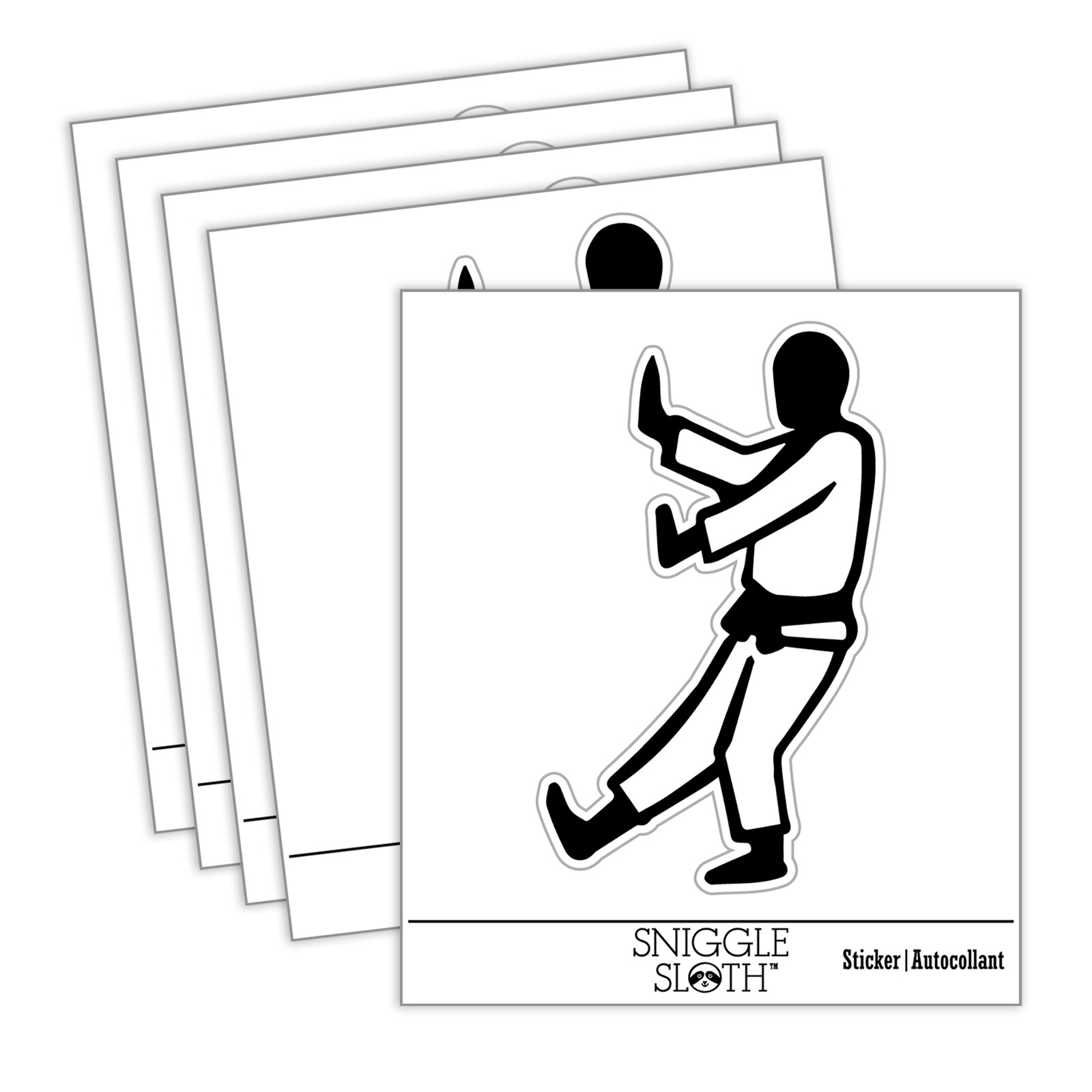 Kung Fu Martial Arts Tai Chi Stance Karate Gi Laptop Water Bottle Sticker 5 Pack