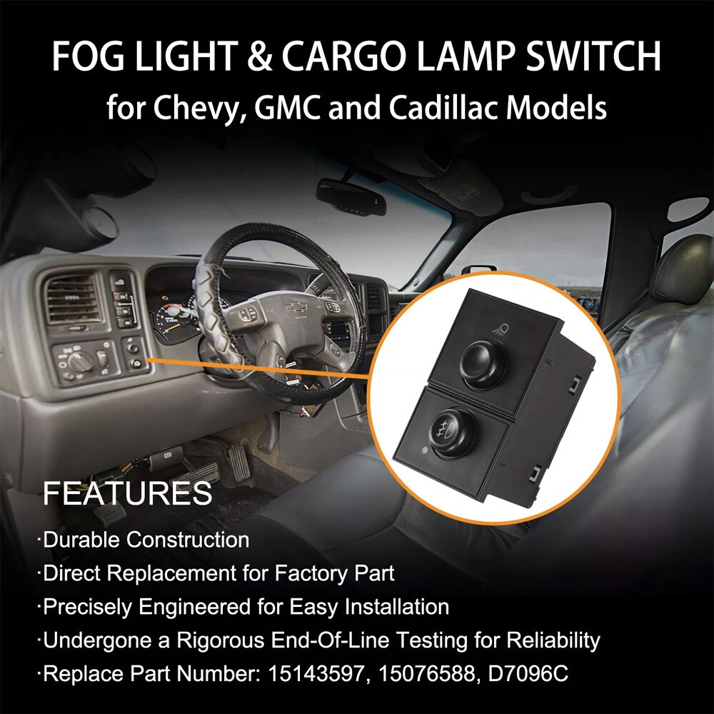 Headlight Switch & Fog Light Switch For 2003-2007 Chevy Silverado GMC Sierra