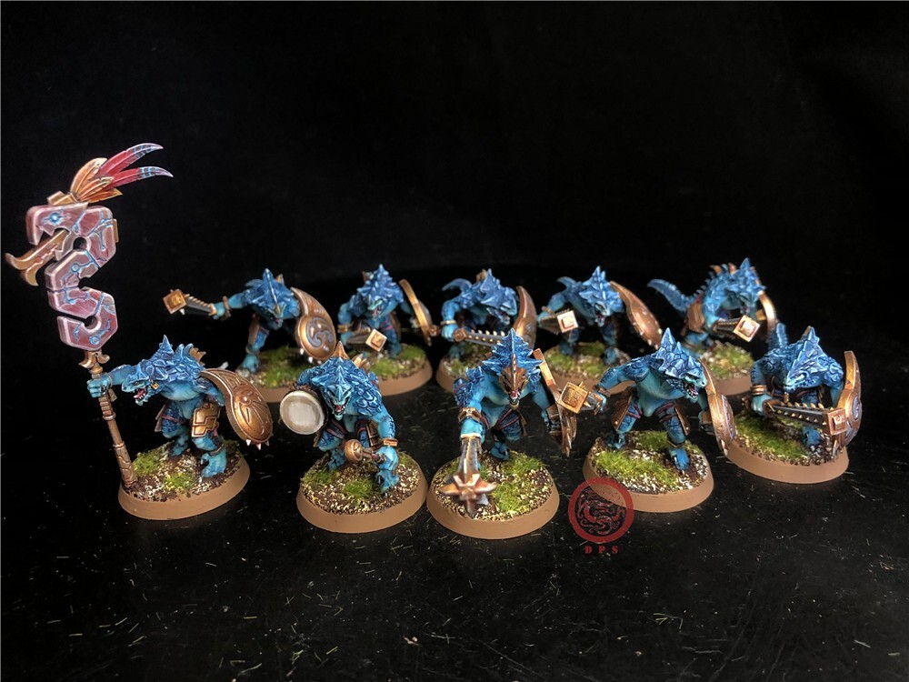 Warhammer AOS DPS painted Lizardmen Seraphon Saurus Warriors SK7649