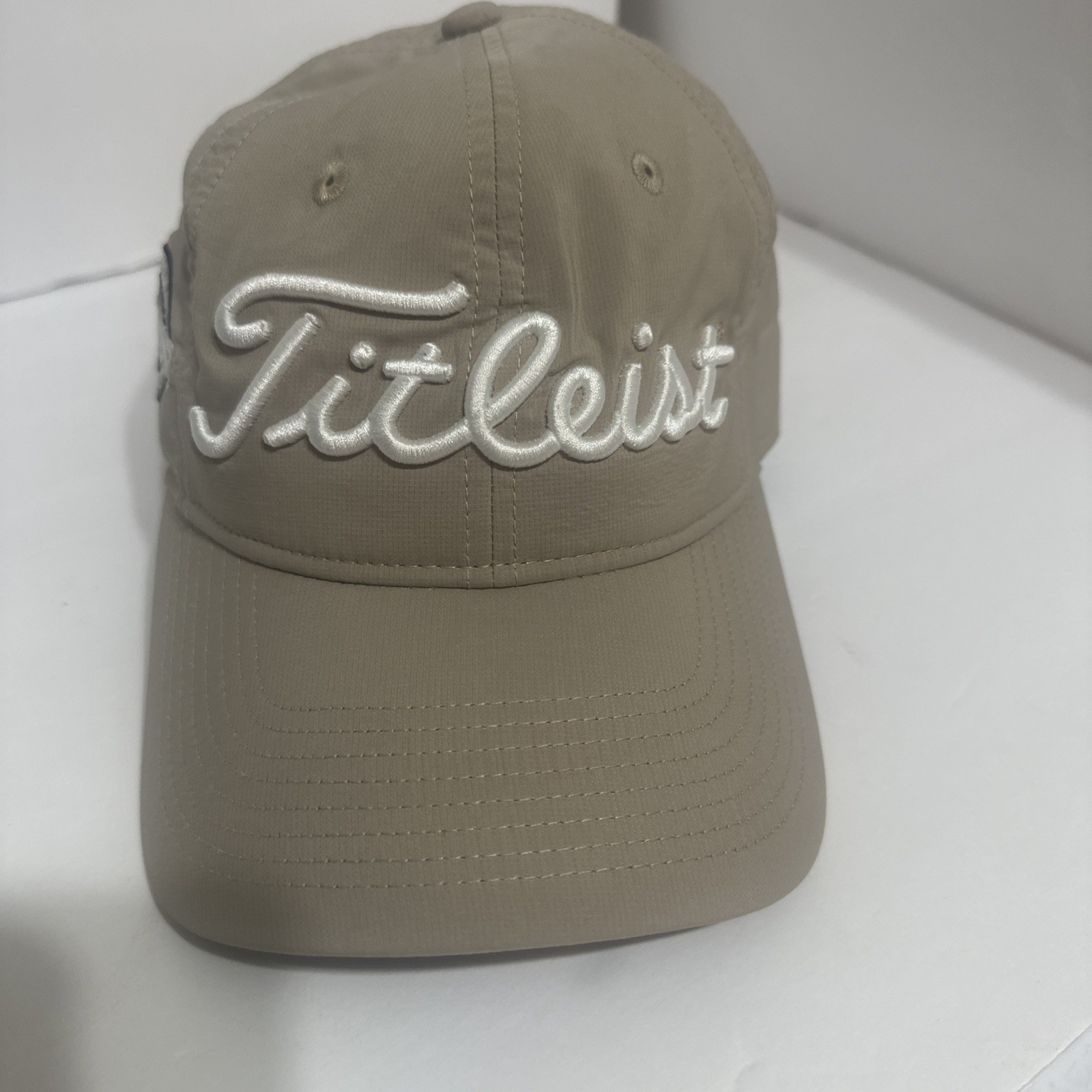 Titleist Golf Hat W Key West GC Logo Embroidered Strapback-Beige
