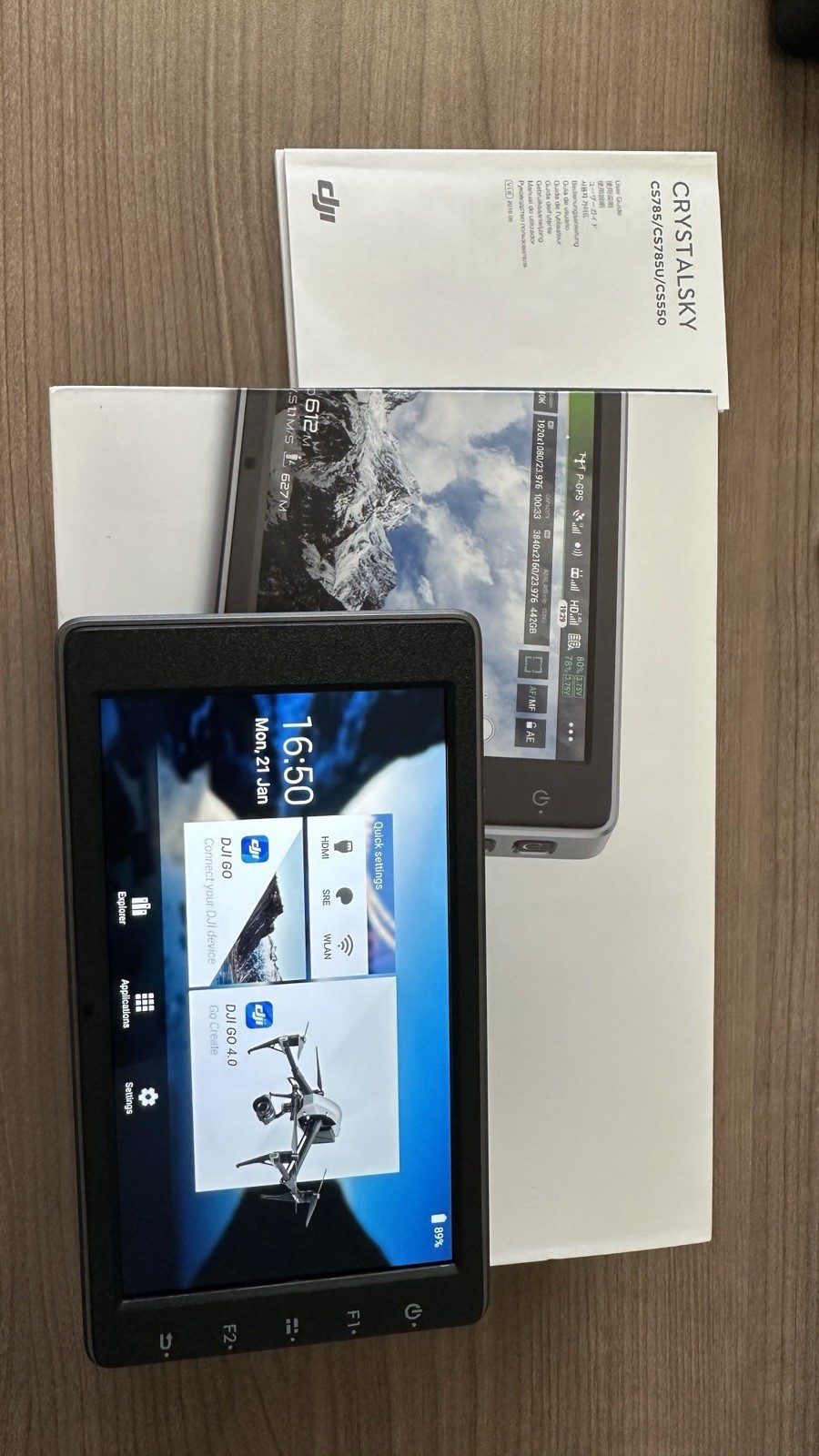 Dji Crystal Sky  5 .5 In Display With Two Batteries Included And A Charger