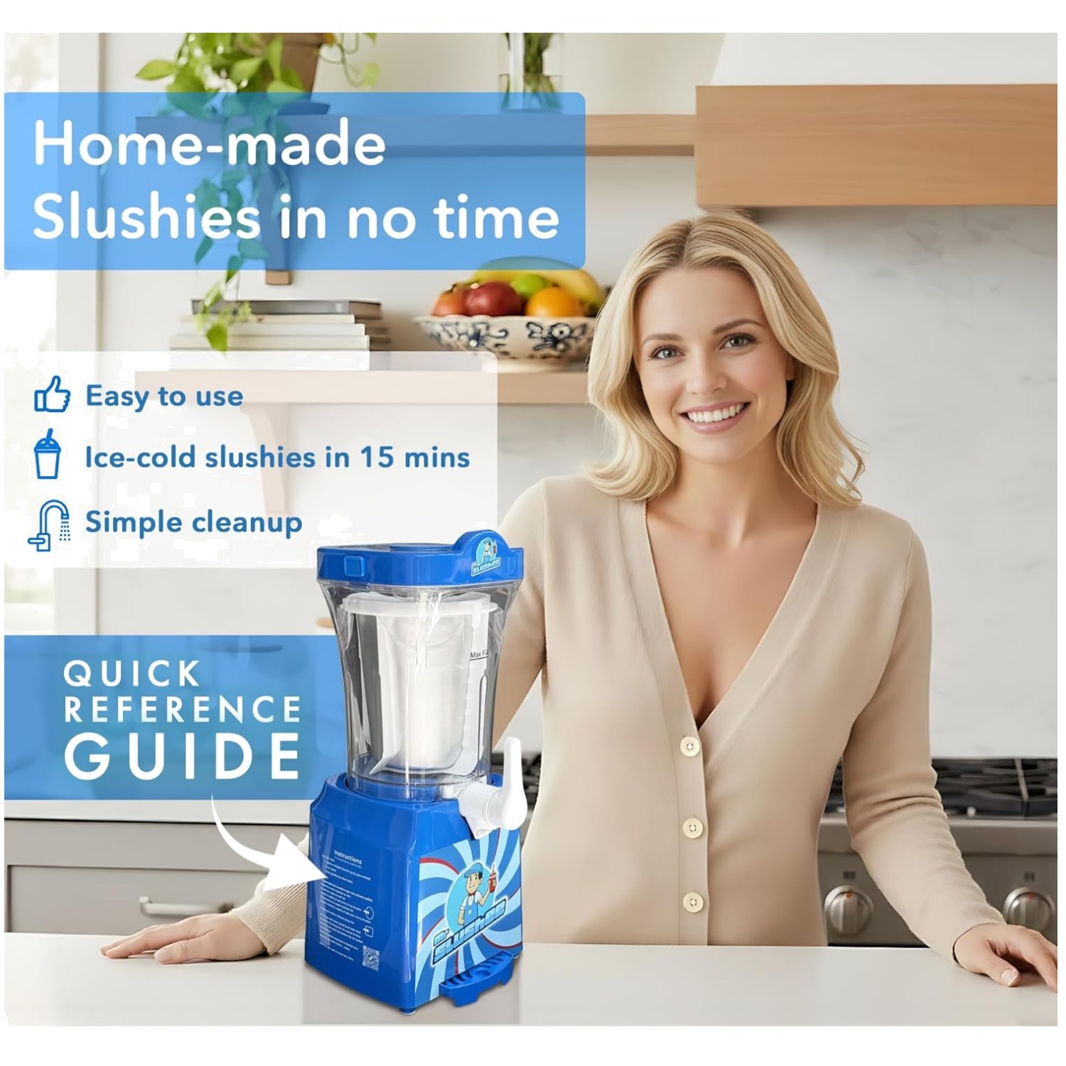 Improved Slushie Machine - Kitchen Slush Drink Maker