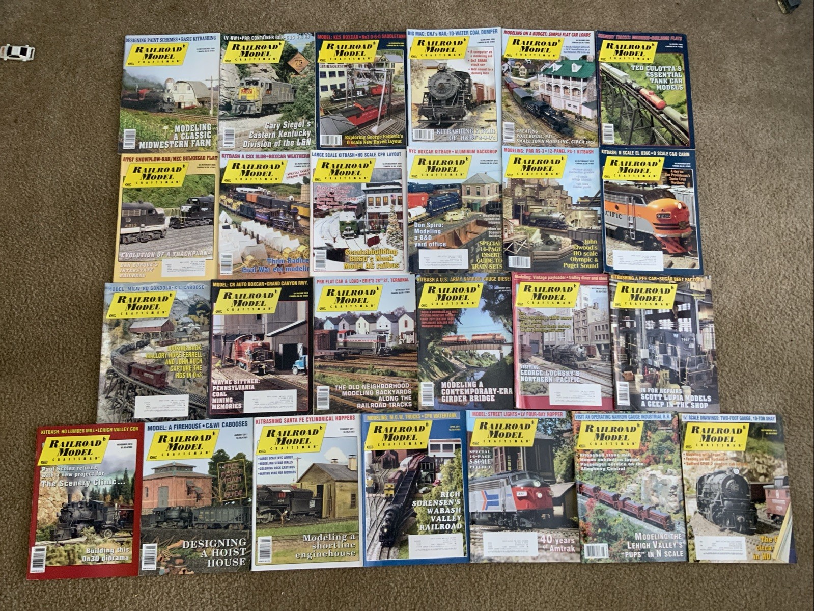 Lot Of 25 Railroad Model Craftsman Magazines 2008-2011 Trains Locomotives