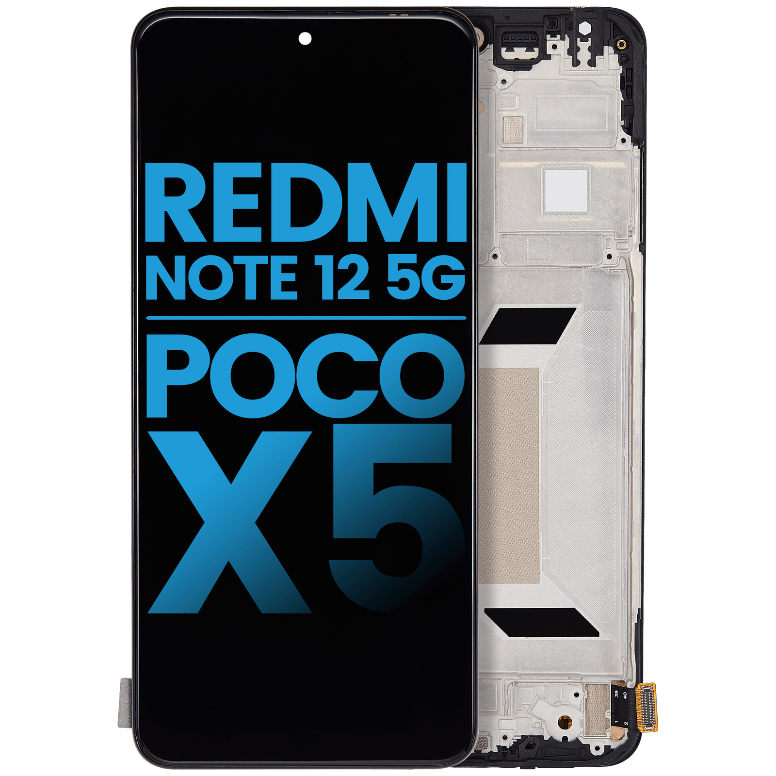 LCD Assembly W/Frame For Xiaomi Redmi Note 12 5G / Poco X5 (Aftermarket)